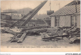 AJTP3-75-0373 - INNONDATION - Les Dégats Quai Du Louvre  - Inondations De 1910