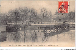 AJTP3-75-0342 - INNONDATION - Entrée De La Gare Des Invalides  - Inondations De 1910