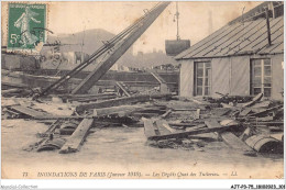 AJTP3-75-0343 - INNONDATION - Les Dégats Quai Des Tuileries  - Inondations De 1910