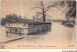 AJTP3-75-0307 - INNONDATION - Port Du Louvre  - Paris Flood, 1910