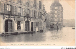 AJTP3-75-0308 - INNONDATION - Quai Aux Fleurs  - De Overstroming Van 1910