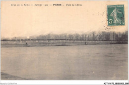 AJTP3-75-0297 - INNONDATION - Pont D'Alma  - Paris Flood, 1910