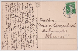 Zum. 125III / Mi. 113III Auf Ansichtskarte Gelaufen 1915 Ab LEUTWIL (Aargau) Nach Thun - Storia Postale