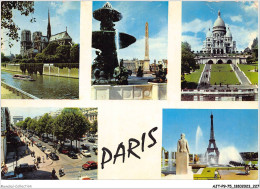 AJTP9-75-01034 - PARIS - Sacré-coeur, Place De La Concorde  - Multi-vues, Vues Panoramiques