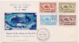 Peaceful Use Of Atomic Energy, Nuclear Power Plant Energy, Atom, Science, Energies, Vietnam FDC 1964 - Atomenergie