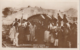 XXX - NAZARETH ( ISRAEL ) - WOMEN CARRYING WATER AT MARY' S WELL - ANIMATION - FEMMES A LA FONTAINE - 2 SCANS - Israele