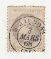 France N° 27B Napoléon III 4 C Gris - 1863-1870 Napoleon III Gelauwerd