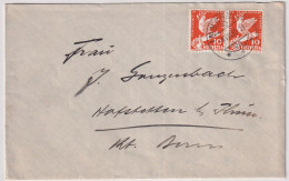 Zum. 186 / Mi. 251 Paar Auf Brief Gelaufen 1932 Von IMMENSEE (Schwyz) Nach Hofstetten Bei Thun - Storia Postale