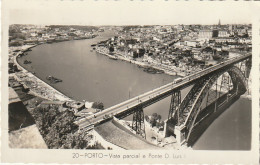 XXX - PORTO - VISTA PARCIAL E PONTE D. LUIS  - AEREA VISTA - 2 SCANS - Porto