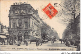 AJWP3-0260 - THEATRE - PARIS - THEATRE DE LA RENAISSANCE - BOULEVARD ST-MARTIN  - Theatre