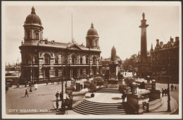 City Square, Hull, Yorkshire, C.1920s - RP Postcard - Hull