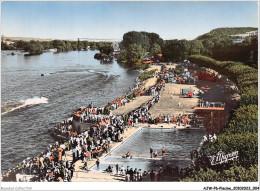 AJWP6-0544 - PISCINE - VERNON - LA PISCINE AU BORD DE LA SEINE - COURSE DE HORS-BORDS  - Autres & Non Classés