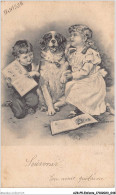 AJRP5-0452 - ENFANTS - HANISSE - SOUVENIR TON AMIE QUI T'AIME CHIEN - Gruppi Di Bambini & Famiglie