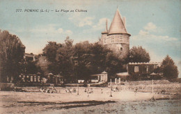 XXX -(44) PORNIC - LA PLAGE AU CHATEAU - CARTE COLORISEE - 2 SCANS - Pornic