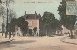 XXX -(45) PITHIVIERS - QUARTIER DE LA GARE  - ANIMATION - CAFE DE LA CHAUMIERE - CARTE COLORSEE - 2 SCANS - Pithiviers