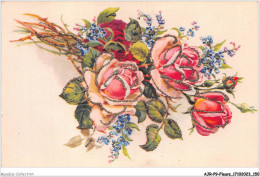 AJRP9-0960 - FLEURS - ROSES - MYOSOTIS - Flowers