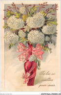 AJRP9-0958 - FLEURS - VASE DE CRYSANTHEME BLANCHE - Blumen