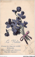 AJRP9-0911 - FLEURS - LA VIOLETTE - COMME TOI MIGNONNE VIOLETTE SI DISCRETE - VIVONS CACHES GAIS AMOUREUX - Flores