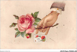 AJRP9-0908 - FLEURS - PENSEZ A MOI - ROSE  - Fleurs