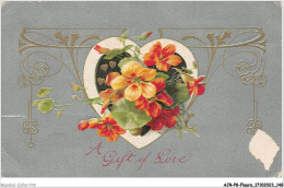 AJRP8-0858 - FLEURS - A GIFT OF LOVE - PENSEE  - Flowers