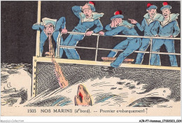 AJRP7-0661 - HOMMES - NOS MARINS - A BORD - PREMIER EMBARQUEMENT  - Uomini