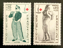 1963 FRANCE N 1400/01 CROIX ROUGE LE FIFRE ET ENFANT A LA GRAPPE - NEUF** - Unused Stamps