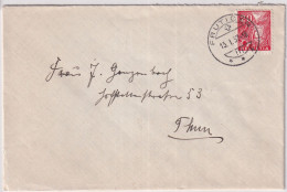 Zum. 198 / Mi. 274 Einzelfrankatur Auf Brief Gelaufen 1937 Von FRUTIGEN (Bern) Nach Thun - Briefe U. Dokumente