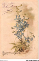 AJRP10-1034 - FLEURS - SOUVENIR D'AMITIE - AQUARELLE - Blumen