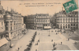 XXX -(49) ANGERS - PLACE DU RALLIEMENT - LES POSTES ET TELEGRAPHES - CAFE RALLIEMENT ET GRAND HOTEL  - 2 SCANS - Angers