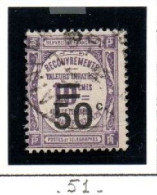 FRANCE ,FRANKREICH , 1926 ,  MI  53,  YT  51, TAXE,  50 C A 10 C, PERCEVOIR OBLITERES, GESTEMPELT - 1859-1959 Gebraucht