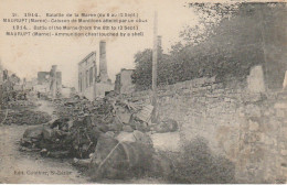 XXX -(51) BATAILLE DE LA MARNE DU 6 AU 12 SEPT. 1914 - MAURUPT - CAISSON DE MUNITIONS ATTEINT PAR UN OBUS - 2 SCANS - Sonstige & Ohne Zuordnung