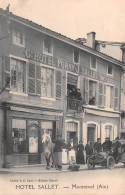 MONTREVEL (Ain) - Grand Hôtel Foray, J. Sallet Successeur - Cheval, Automobile - Voyagé 1911 (2 Scans) - Non Classificati