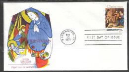 USA FDC Fleetwood Cachet, 1971 Christmas, Traditional Issue - 1971-1980