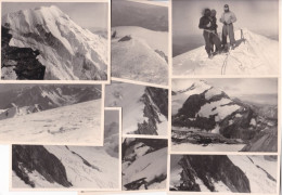 9 Photos Originales Toutes Légendées De L'Ascension Du Mont-Blanc En Août 1938 Haute-Savoie 74 Chamonix - Métiers