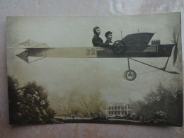 Carte Photo Montage Surréalisme Avion - Fête Foraine - Andere & Zonder Classificatie