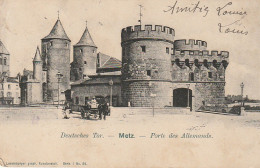 XXX -(57) METZ - PORTE DES ALLEMANDS - ANIMATION - ATTELAGE - 2 SCANS - Metz