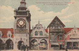 XXX -(59) ROUBAIX - EXPOSITION INTERNATIONALE DU NORD DE LA FRANCE 1911 - LUNA PARK - SORTIE DES ATTRACTIONS - COLORISEE - Roubaix