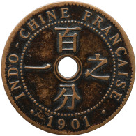 LaZooRo: French Indochina 1 Cent 1901 VF - Frans-Indochina