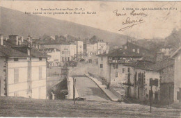 XXX -(64) SAINT JEAN PIED DE PORT - PONT CENTRAL ET VUE GENERALE DE LA PLACE DU MARCHE - 2 SCANS - Saint Jean Pied De Port