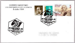 CORREO MARITIMO Los Cristianos - S.S.de La Gomera. FERRY GOMERA. 1994. Canarias - Posta