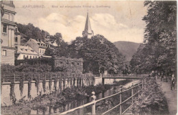 Karlsbad - Evangelische Kirche Und Goetheweg - Bohemen En Moravië