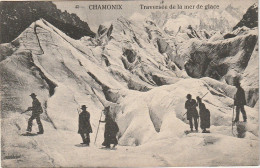 XXX -(74) CHAMONIX - TRAVERSEE DE LA MER DE GLACE - 2 SCANS - Chamonix-Mont-Blanc