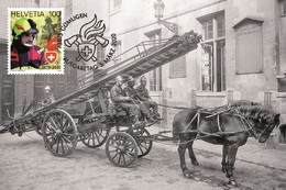 Switzerland 2020 - 150 Years Swiss Fire Brigade Association Carte Maximum - Cartas Máxima