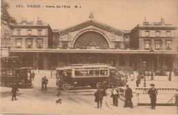 XXX -(75) PARIS - GARE DE L' EST - ANIMATION - AUTOBUS , TRAMWAY - 2 SCANS - Pariser Métro, Bahnhöfe