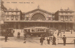 XXX -(75) PARIS - GARE DE L' EST - ANIMATION - AUTOBUS , TRAMWAY - 2 SCANS - Metropolitana, Stazioni