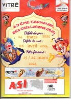 Programme En 2024 Du 63ème Carnaval Des Gais Lurons De VITRE (35), 56 Pages, Publicités Locales - Toerisme