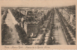 XXX -(75) PARIS  - AVENUE FOCH - AVENUE DE LA GRANDE ARMEE - VUE GENERALE - 2 SCANS - Distrito: 16