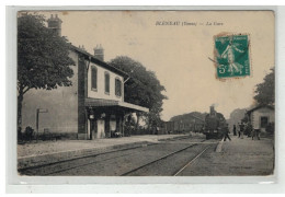 89 BLENEAU #19088 LA GARE INTERIEURE TRAIN LOCOMOTIVE - Bleneau