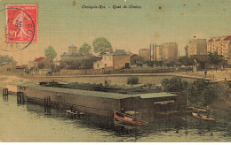 94 CHOISY LE ROI #21614 QUAI CHOISY BATEAUX BARQUES CARTE TOILEE - Choisy Le Roi