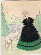 CARTE BRODEE: VOSGES  , Costume Régional - Brodées